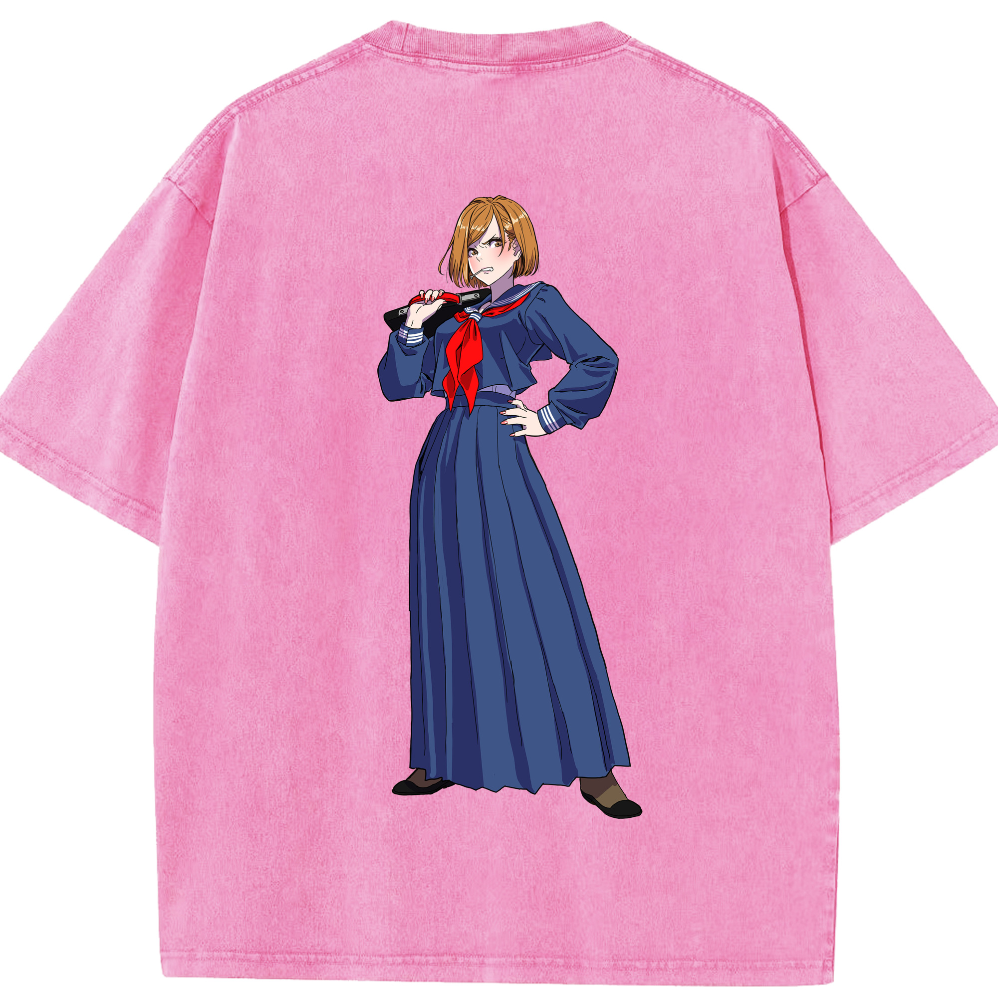 （画像用） 呪術廻戦 Jujutsu Kaisen 綿100% ヴィンテージ風 半袖Tシャツ（背面プリント）